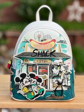 Loungefly Mickey & Friends Exclusive Snack Shack Mini Backpack NWT